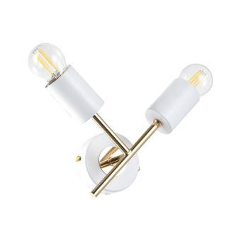 Fali lámpa, AGLET AP2, KL101037, 2xE27, arany, fehér