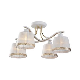 Csillár, ALICANTE 4, KL6256, 4xE14, fehér, arany