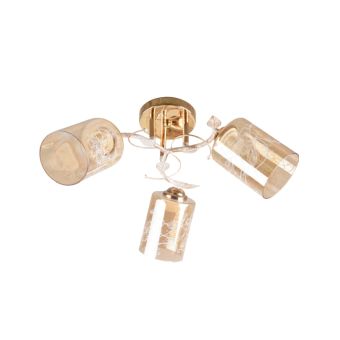 Csillár, ALKA 3, LY-3360, 3xE27, borostyánszín, arany