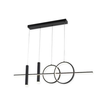 LED Függesztett csillár, ALTHEIA SP4, KL142089, 50W, 4000K, fekete