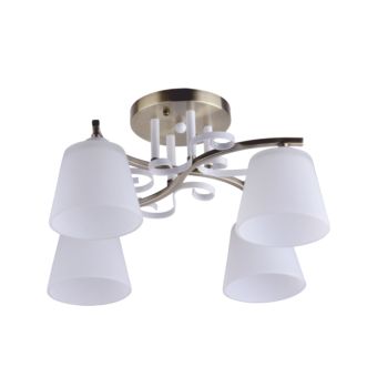 Csillár, ANITA 4, LY-3104, 4xE27, fehér, antikolt bronz