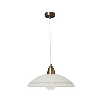 Függesztett csillár, ATHENA D400- S, KL4354, 1xE27, fehér, króm