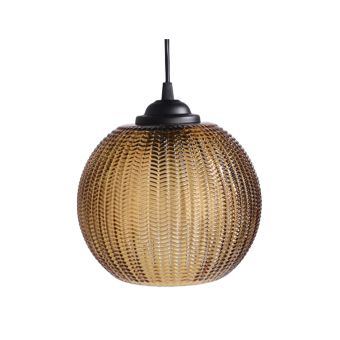 Függesztett csillár, AZURRO SP1 AMBRA, KL111081, 1xE27, borostyánszín