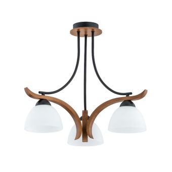 Csillár, BRAN 3, KL103014, 3xE27, fehér, barna