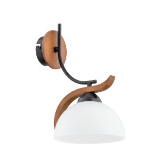 Fali lámpa, BRAN AP1, KL101031, 1xE27, fehér, barna