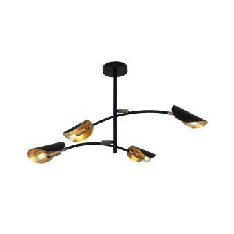 Csillár, BRISE 4, KL104003, 4xE27, fekete, arany