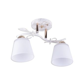 Csillár, BRUSH 2, LY-3139, 2xE27, fehér, arany