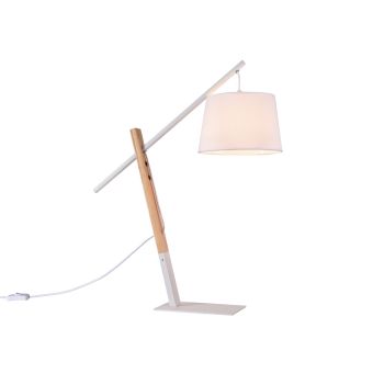 Asztali lámpa, CALI TL1, 108033, 1xE27, fehér, natúr