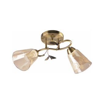 Csillár, CAMELIA 2, LY-3383, 2xE27, arany, borostyánszín