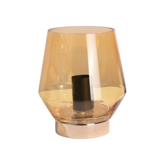 Asztali lámpa, CARNELIA TL1 AMBRA, KL108027, 1xE27, borostyánszín