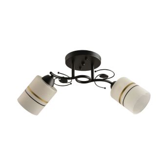 Csillár, CERTIS PL2, KL100043, 2xE27, fehér, fekete, arany