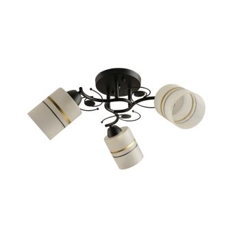 Csillár, CERTIS PL3, KL100044, 3xE27, fehér, fekete, arany