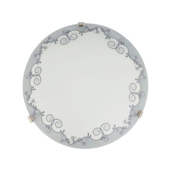 Mennyezeti lámpa, CEZAR D300, KL6023, 1xE27, fehér, szürke