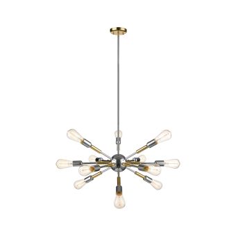 Függesztett csillár, COMET 12, 109000, 12xE27, króm, arany