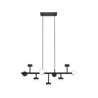 LED Függesztett csillár, COMFORT 9, 149004, 45W, 3000K, fekete