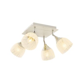 Mennyezeti lámpa, CRACK PL4, KL6617, 4xE27, fehér, arany