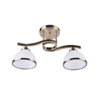 Csillár, DARLA 2, LY-3308, 2xE27, fehér, antikolt bronz