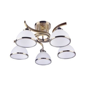 Csillár, DARLA 5, LY-3310, 5xE27, fehér, antikolt bronz