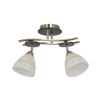 Mennyezeti lámpa, DELHI PL2, KL7192, 2xE27, fehér, bronz