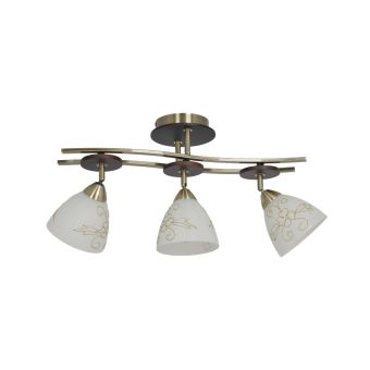 Mennyezeti lámpa, DELHI PL3, KL7193, 3xE27, fehér, bronz