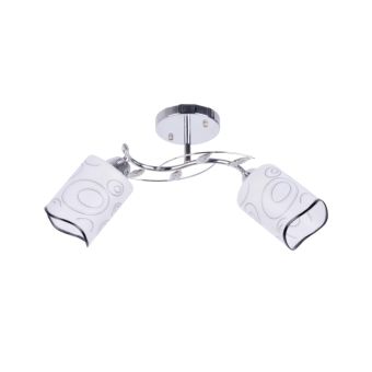 Csillár, DOTS 2, LY-3121, 2xE27, fehér, fekete, króm