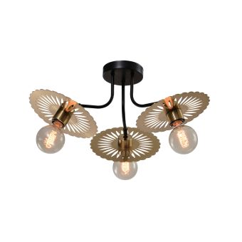 Csillár, DRAGON 3, KL103011, 3xE27, szatén sárgaréz, fekete