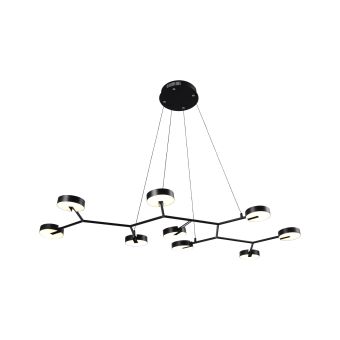 LED Függesztett csillár, DRIFTER 9, 149002, 75,6W, 3000K, matt fekete