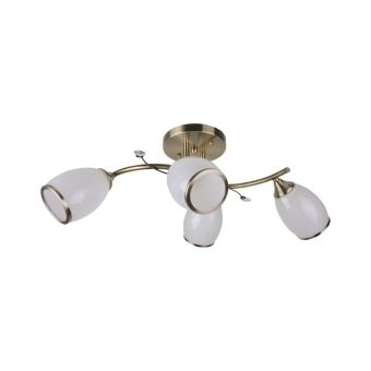 Csillár, DROP 4, LY-3051, 3xE27, fehér, antikolt bronz