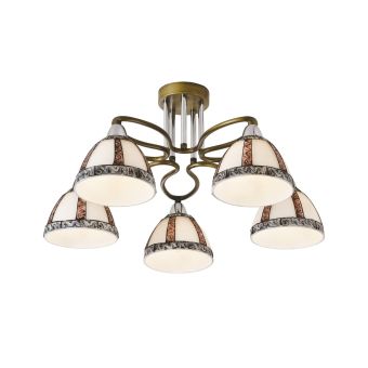 Csillár, ECHO 5, KL6609, 5xE14, fehér, többszínű