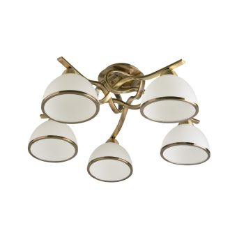 Csillár, EGGO 5, LY-3491, 5xE27, fehér, antikolt bronz