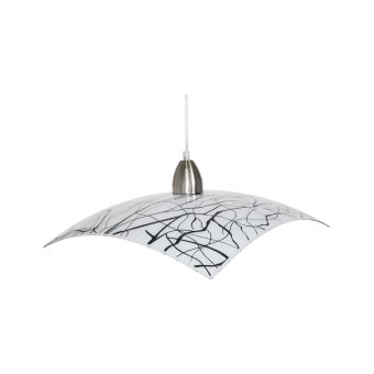 Függesztett csillár, ELYSIA 300-S, KL5839, 1xE27, fehér, fekete