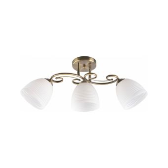 Csillár, FABI 3, LY-3374, 3xE27, fehér, antikolt bronz