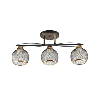 Csillár, FALL 3, LY-3441, 3xE27, fekete, arany