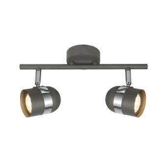 Spotlámpa, FICTION AP2, KL162002, 2xGU10, króm, szürke