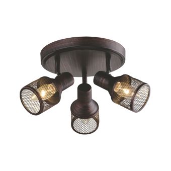 Mennyezeti lámpa, FLASK 3, LY-1031, 3xE14, antikolt barna