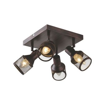 Mennyezeti lámpa, FLASK 4, LY-1032, 4xE14, antikolt barna