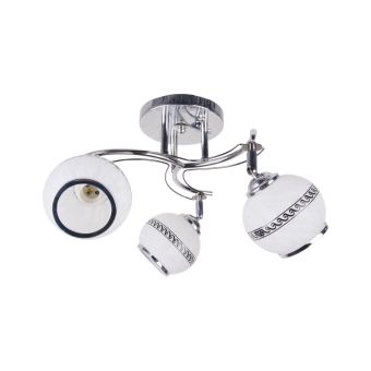 Csillár, FLOOD 3, LY-3057, 3xE27, fehér, fekete, króm