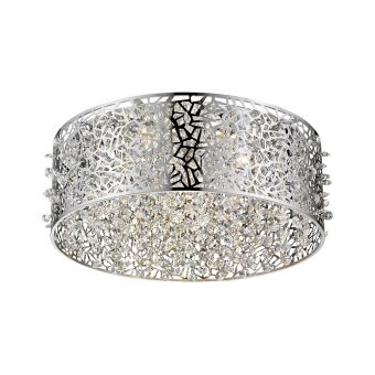 Mennyezeti lámpa, LED FOREST PL5, 140000, 25W, 3000K, króm, átlátszó