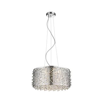 LED Függesztett csillár, FOREST SP5, 142003, 25W, 3000K, króm, átlátszó