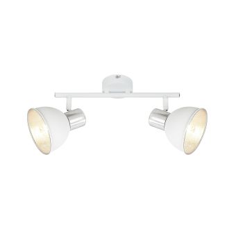 Spotlámpa, FRESH AP2, KL162006, 2xE14, fehér, ezüst