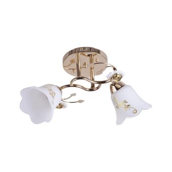 Csillár, FUCSIA 2, LY-3094, 2xE27, fehér, arany