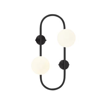 Fali lámpa, GALILEI AP2 B, 101056, 2xG9, fehér, matt fekete