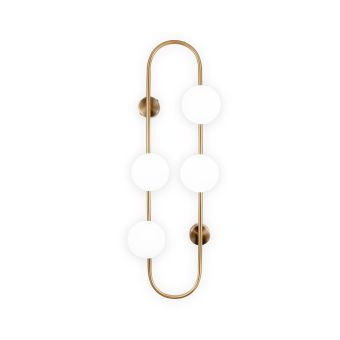 Fali lámpa, GALILEI AP4, 101024, 4xG9, fehér, sárgaréz