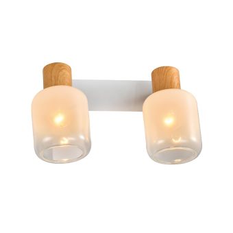 Fali lámpa, GENTLE AP2, KL162016, 2xE27, fehér, natúr