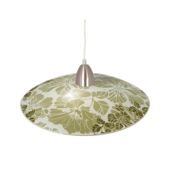 Függesztett csillár, GRACE D400-S, KL5844, 1xE27, fehér, zöld