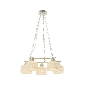 Csillár, GRASS 5, KL6627, 5xE27, fehér, arany