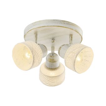 Mennyezeti lámpa, GRASS PL3, KL6622, 3xE27, fehér, arany