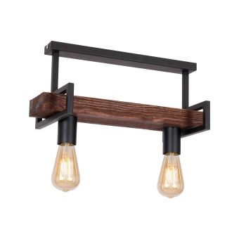 Csillár, HARD 2, 102000, 2xE27, fekete, barna