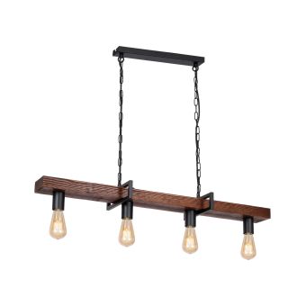 Függesztett csillár, HARD 4, 104002, 4xE27, fekete, barna