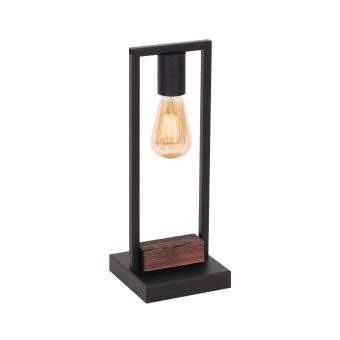 Asztali lámpa, HARD TL1, 108004, 1xE27, fekete, barna